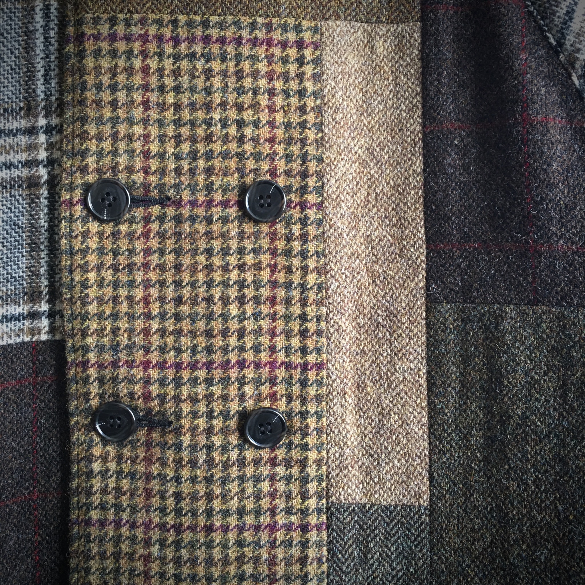 H.UNIT British wool patchwork long coat / 非常にスペシャルなコート 
