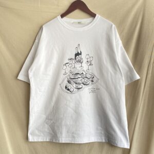 【amne】H_s tee “OYSTER” White