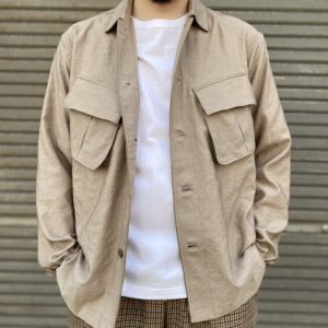 【melple】Bed To Park Field Shirt Greige