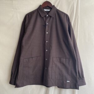 【amne】CHECK covered shirts BROWN