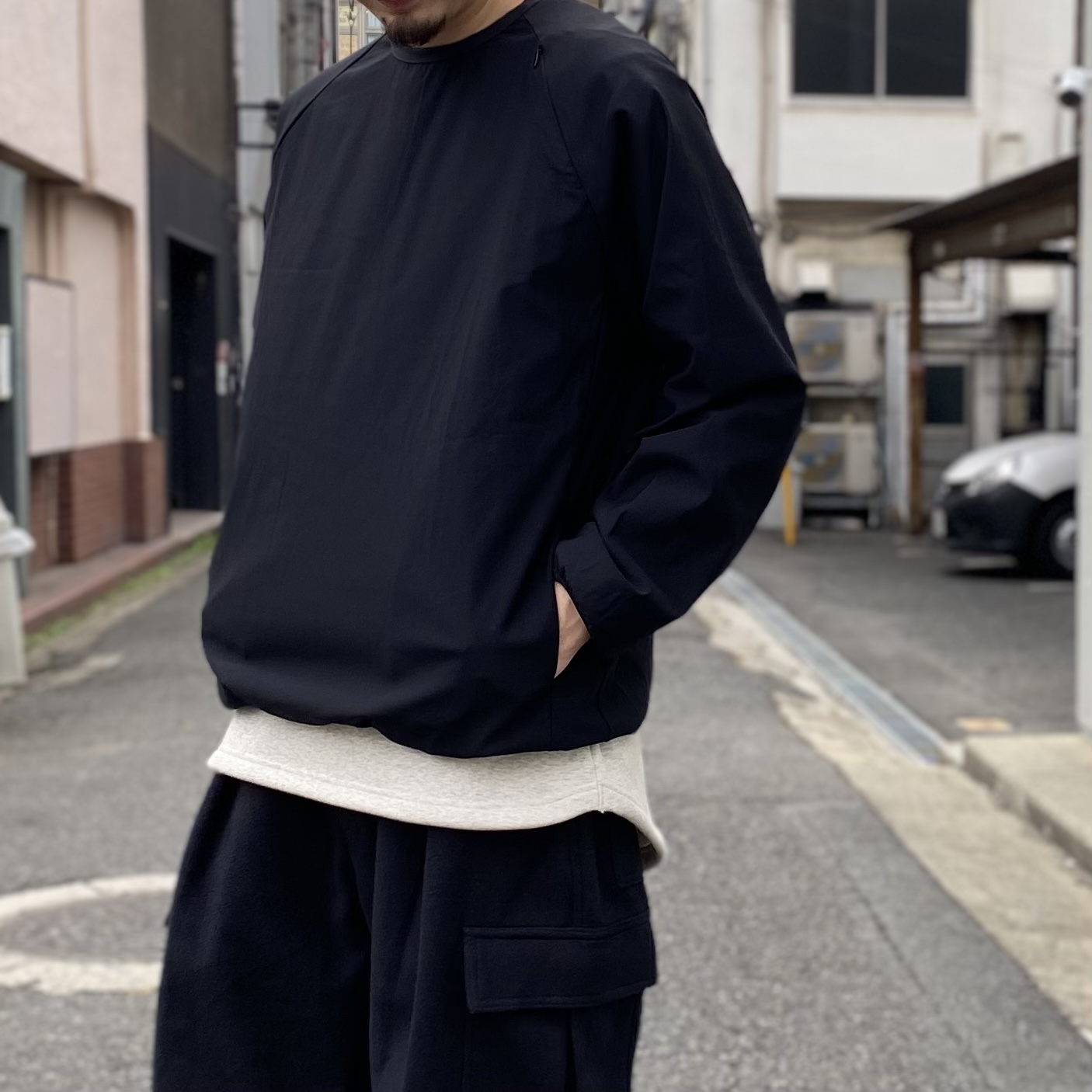 【melple】Tomcat Utility Pullover Shirts Black