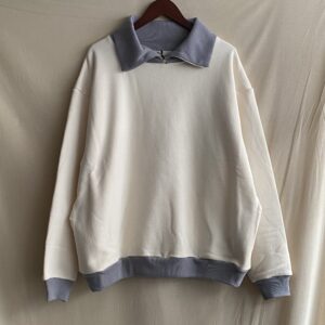 【amne】FRENCH TERRY zip turtle Natural