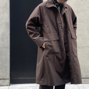 【amne】NYLON OX covered coat Brown