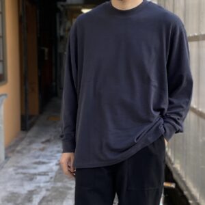 【ANOTHER STANDARD】N/C BA L/S TEE  BLACK