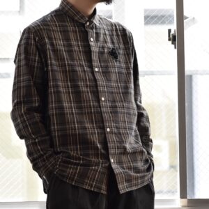 【weac.】OOKAMIKUN shirts BLACK×BEIGE