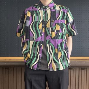 【weac.】FLORIST Shirts PURPLE GREEN