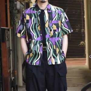 【weac.】FLORIST Shirts PURPLE GREEN