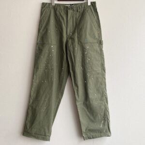 【melple】Carpenter Pants  Olive （Painted）