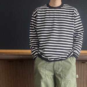 【melple】The American  LS  Tee  White×Black