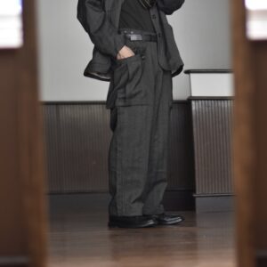 【H.UNIT】TECH TWEED HBT Military Trouser Gray