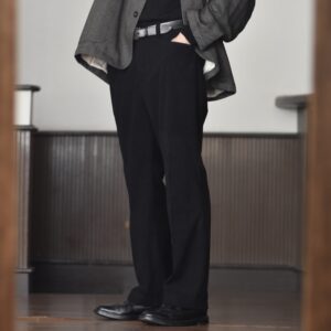 【melple】Franklin Corduroy Flare Pants Black
