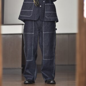 【H.UNIT】Denime side open painter pants Indigo