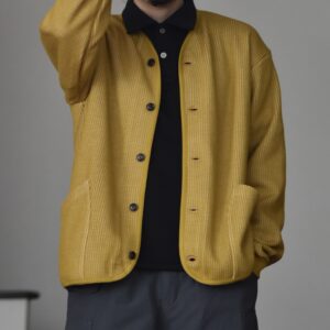 【Audience】ウールビッグワッフル ARMY カーディガン Mustard