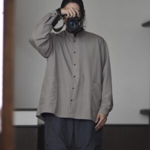 【amne】NYLON park shirts  Taupe