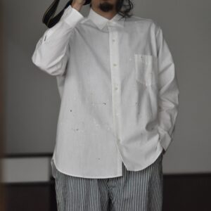 【melple】Logan Chambrey Shirts White