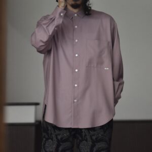 【amne】GABARDINE  classic shirts   Lavender