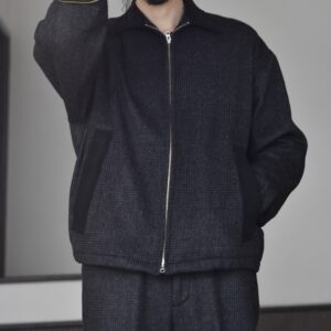 【melple】Glencheck Drizzler Jacket